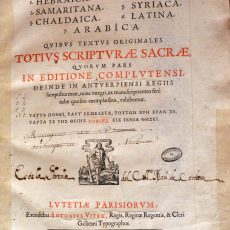 Objetos destacados: Biblia Políglota de París